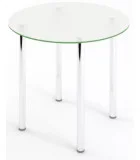 Glass dining table D-12-0 with tempered glass and chrome legs order